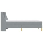 vidaXL Rám postele s matracom Svetlosivá 90 x 190 cm látka – Obrázok 7