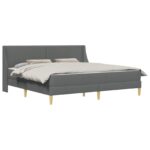 vidaXL Rám postele s matracom Tmavo šedá 180 x 200 cm látka – Obrázok 2