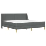 vidaXL Rám postele s matracom Tmavo šedá 180 x 200 cm látka – Obrázok 3