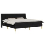 vidaXL Rám postele s matracom Čierny 180 x 200 cm látka – Obrázok 2