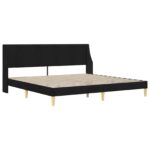 vidaXL Rám postele s matracom Čierny 180 x 200 cm látka – Obrázok 4