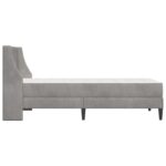 vidaXL Rám postele s matracom Svetlosivá 90 x 190 cm Zamat – Obrázok 7