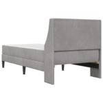 vidaXL Rám postele s matracom Svetlosivá 90 x 190 cm Zamat – Obrázok 8