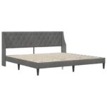vidaXL Rám postele s matracom Tmavo šedá 180 x 200 cm Zamat – Obrázok 4