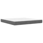 vidaXL Rám postele s matracom Tmavo šedá 180 x 200 cm Zamat – Obrázok 5