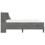 vidaXL Rám postele s matracom Tmavo šedá 180 x 200 cm Zamat – Obrázok 7