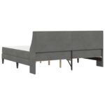 vidaXL Rám postele s matracom Tmavo šedá 180 x 200 cm Zamat – Obrázok 8