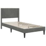 vidaXL Rám postele s matracom Tmavo šedá 90 x 190 cm Zamat – Obrázok 4