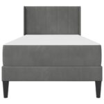 vidaXL Rám postele s matracom Tmavo šedá 90 x 190 cm Zamat – Obrázok 6