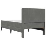 vidaXL Rám postele s matracom Tmavo šedá 90 x 190 cm Zamat – Obrázok 8