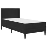 vidaXL Rám postele s matracom s čelnou doskou Čierny 90 x 190 cm Zamat – Obrázok 3