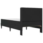 vidaXL Rám postele s matracom s čelnou doskou Čierny 90 x 190 cm Zamat – Obrázok 8