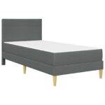 vidaXL Rám postele s matracom Tmavo šedá 90 x 190 cm látka – Obrázok 3