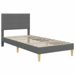 vidaXL Rám postele s matracom Tmavo šedá 90 x 190 cm látka – Obrázok 4