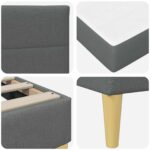 vidaXL Rám postele s matracom Tmavo šedá 90 x 190 cm látka – Obrázok 9