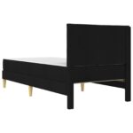 vidaXL Rám postele s matracom s čelnou doskou Čierny 90 x 190 cm látka – Obrázok 8