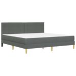 vidaXL Rám postele s matracom Tmavo šedá 180 x 200 cm látka – Obrázok 3