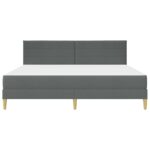 vidaXL Rám postele s matracom Tmavo šedá 180 x 200 cm látka – Obrázok 6