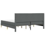 vidaXL Rám postele s matracom Tmavo šedá 180 x 200 cm látka – Obrázok 8