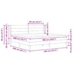 vidaXL Rám postele s matracom Čierny 180 x 200 cm látka – Obrázok 11