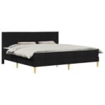 vidaXL Rám postele s matracom Čierny 180 x 200 cm látka – Obrázok 2