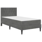 vidaXL Rám postele s matracom Tmavo šedá 90 x 190 cm Zamat – Obrázok 3