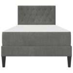 vidaXL Rám postele s matracom Tmavo šedá 90 x 190 cm Zamat – Obrázok 6