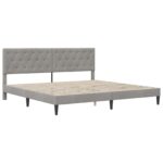 vidaXL Rám postele s matracom Svetlosivá 180 x 200 cm Zamat – Obrázok 4