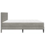 vidaXL Rám postele s matracom Svetlosivá 180 x 200 cm Zamat – Obrázok 7