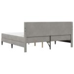 vidaXL Rám postele s matracom Svetlosivá 180 x 200 cm Zamat – Obrázok 8