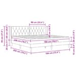 vidaXL Rám postele s matracom Tmavo šedá 180 x 200 cm Zamat – Obrázok 11