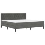 vidaXL Rám postele s matracom Tmavo šedá 180 x 200 cm Zamat – Obrázok 3