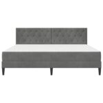 vidaXL Rám postele s matracom Tmavo šedá 180 x 200 cm Zamat – Obrázok 6