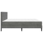 vidaXL Rám postele s matracom Tmavo šedá 180 x 200 cm Zamat – Obrázok 7