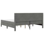 vidaXL Rám postele s matracom Tmavo šedá 180 x 200 cm Zamat – Obrázok 8