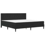 vidaXL Rám postele s matracom Čierny 180 x 200 cm Zamat – Obrázok 3
