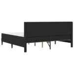 vidaXL Rám postele s matracom Čierny 180 x 200 cm Zamat – Obrázok 8