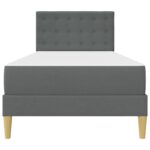 vidaXL Rám postele s matracom Tmavo šedá 90 x 190 cm látka – Obrázok 6