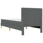 vidaXL Rám postele s matracom Tmavo šedá 90 x 190 cm látka – Obrázok 8