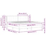 vidaXL Rám postele s matracom Svetlosivá 180 x 200 cm látka – Obrázok 11