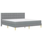 vidaXL Rám postele s matracom Svetlosivá 180 x 200 cm látka – Obrázok 3