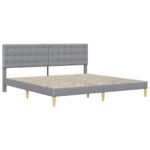 vidaXL Rám postele s matracom Svetlosivá 180 x 200 cm látka – Obrázok 4