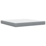 vidaXL Rám postele s matracom Svetlosivá 180 x 200 cm látka – Obrázok 5