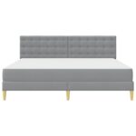 vidaXL Rám postele s matracom Svetlosivá 180 x 200 cm látka – Obrázok 6