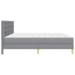 vidaXL Rám postele s matracom Svetlosivá 180 x 200 cm látka – Obrázok 7