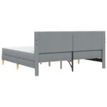 vidaXL Rám postele s matracom Svetlosivá 180 x 200 cm látka – Obrázok 8