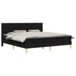 vidaXL Rám postele s matracom Čierny 180 x 200 cm látka – Obrázok 2