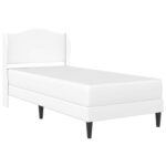vidaXL Rám postele s čelnou doskou Biela 90 x 190 cm Umelá koža – Obrázok 3