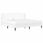 vidaXL Rám postele s čelnou doskou Biela 180 x 200 cm Umelá koža – Obrázok 3