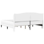 vidaXL Rám postele s čelnou doskou Biela 180 x 200 cm Umelá koža – Obrázok 8